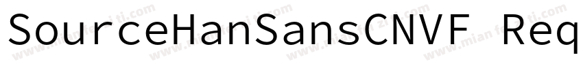 SourceHanSansCNVF Reqular字体转换